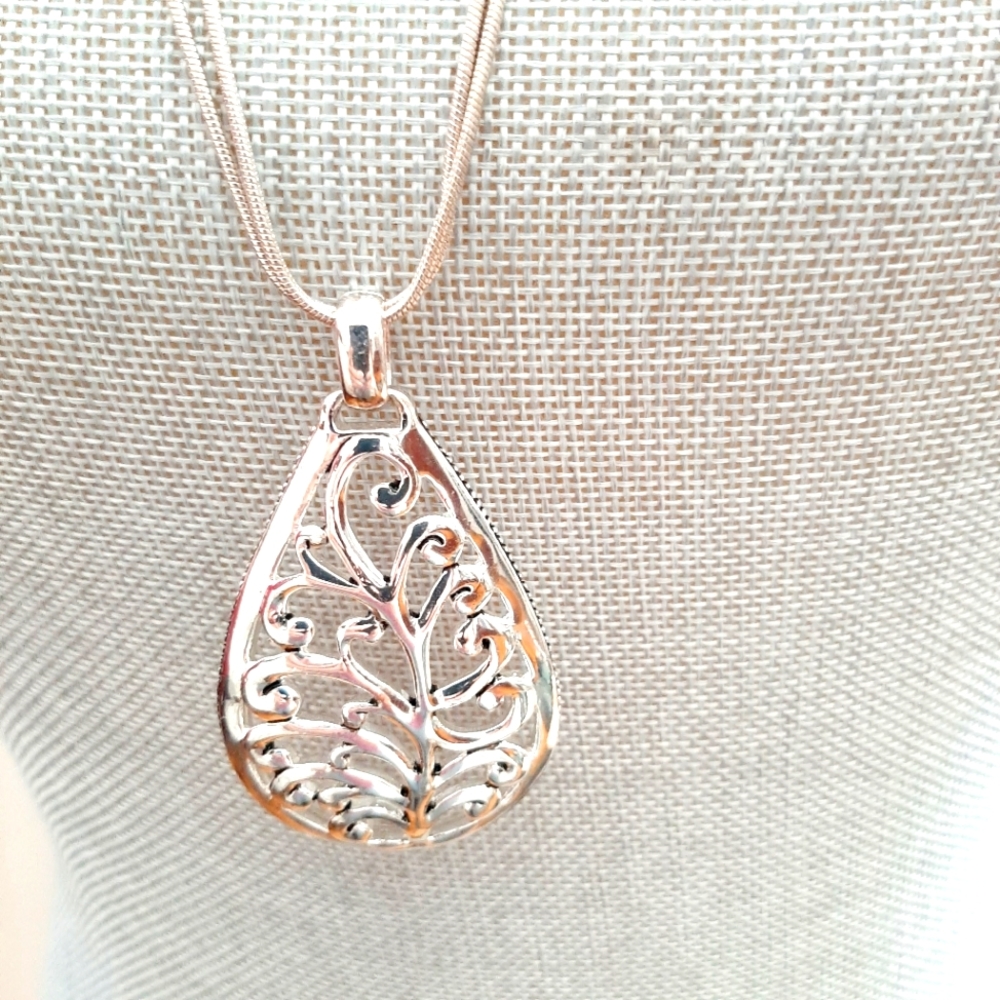 Silver Long Necklace